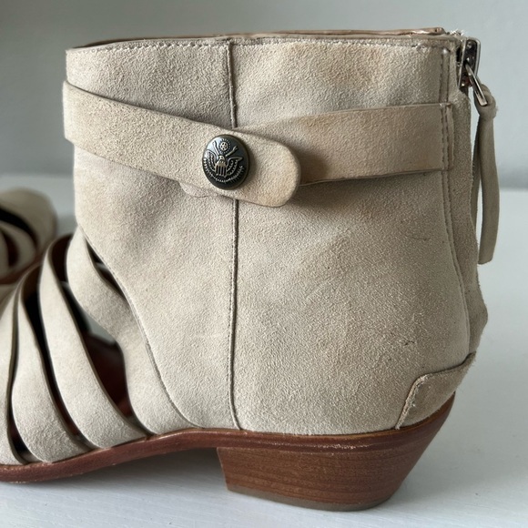 Rebecca Minkoff Suede Caged Kitten Heel Booties - Picture 3 of 7